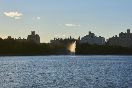 Central Park sea with a sunsetの写真素材