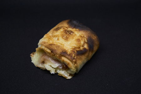 pizza bun looking nice with molten cheeseの写真素材