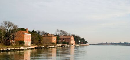 venetian lagoon housesの写真素材