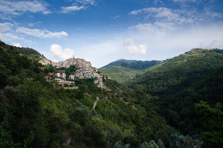 Apricale, Liguria, Italyの写真素材