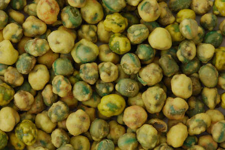 Wasabi, coated green peasの写真素材