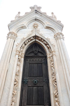 Door of a gothic churchの写真素材