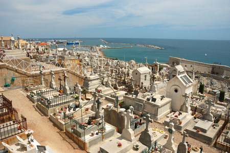 City graveyard in Sête, Franceの写真素材