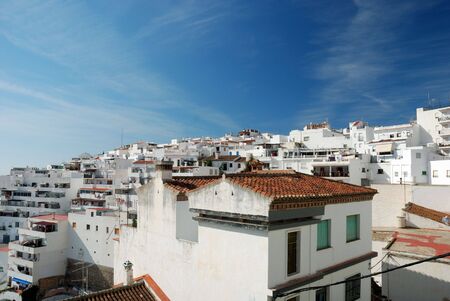 White houses in the Spanish town Salobrenaの写真素材