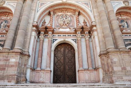 Entrance to the Cathedral in Malaga, Spainの写真素材