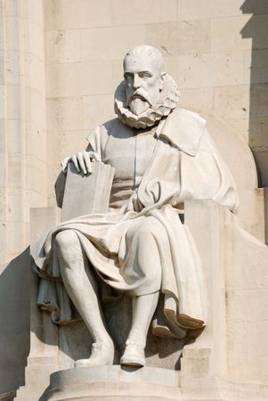 Miguel de Cervantes Statue in Madrid, Spainの写真素材