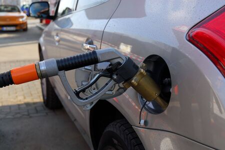 Natural Gas Fuel Pump at a Gas Station
