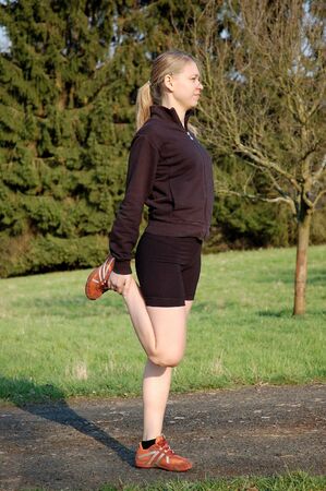 Young Woman Stretching