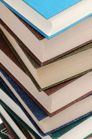 Stack of books close-up