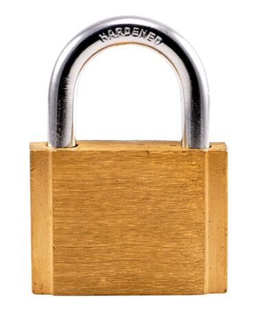 Padlock isolated over white backgroundの写真素材