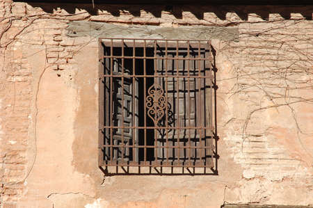 ancient window in granada, spainのeditorial素材