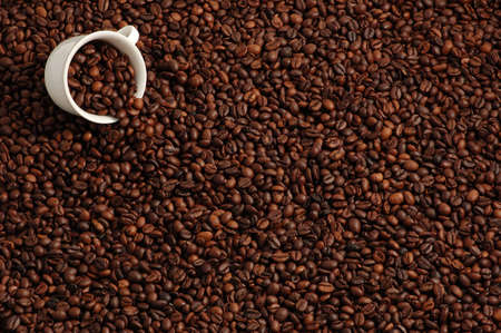 Cup with Coffee Beansの写真素材