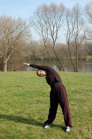 Teenage Girl Exercisingの写真素材