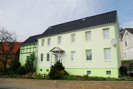 Residential building in German townの写真素材
