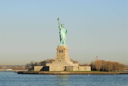 Statue of Liberty, on Liberty Island, New Yorkの写真素材