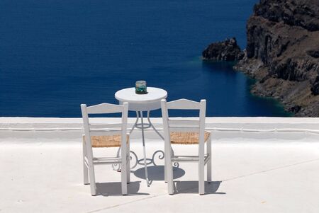 Great view in Santorini, Greeceの写真素材