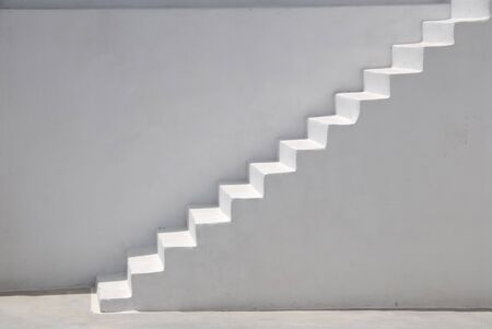 White steps leading to a terrace, Greeceの写真素材