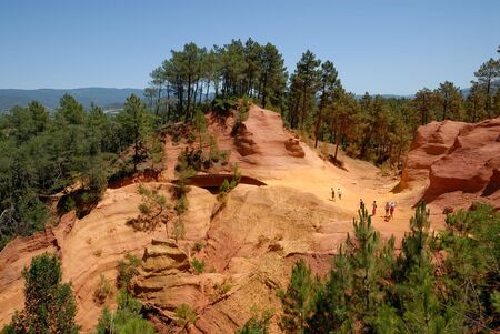 Former ochre quarry in Roussillon, Franceの写真素材