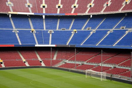 Empty soccer stadium