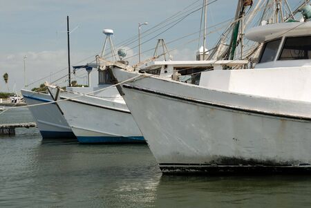 Fishing boats in the harbor of Corpus Christi, TX USA