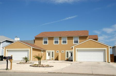 Duplex house in the United Statesの写真素材
