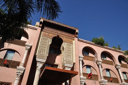 Modern building in Marrakech, Moroccoの写真素材