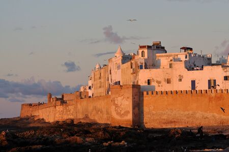 View over Essaouria in the evening, Moroccoの写真素材