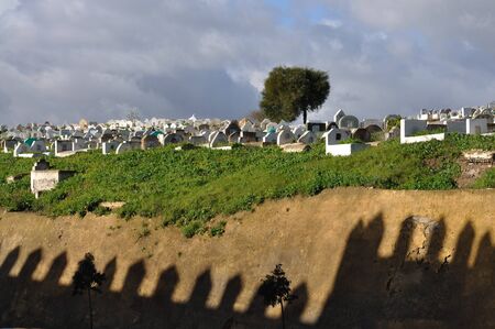 Old graveyard in Fes, Moroccoの写真素材