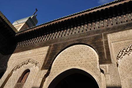 Beautiful Medresa Bou Inania in Fes, Moroccoの写真素材