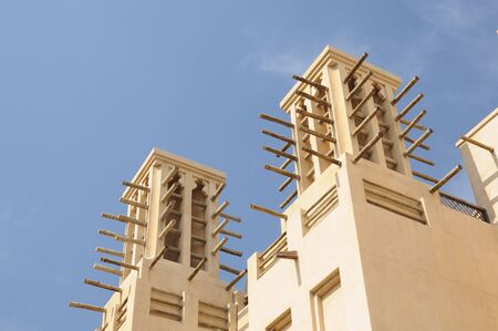 Traditional Wind Towers in Dubai, United Arab Emiratesの写真素材