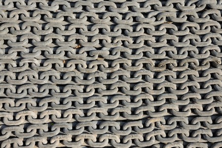 Chains at port, great for background and textureの写真素材