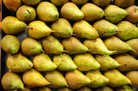 Fresh pears at market