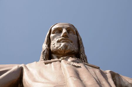 Jesus Christus Statue at Temple del Sagrad Cor in Barcelona, Spainの写真素材