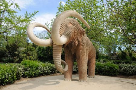Mammoth statue in Parc de la Ciutadella in Barcelona, Spainの写真素材