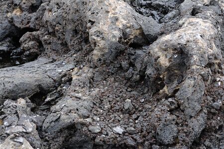 Black Volcanic Terrain on Canary Island Fuerteventura, Spain