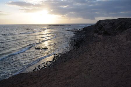 Sunset on the coast of Fuerteventura, Canary Islands Spain