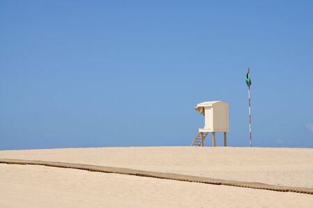 Lifeguard station on the beach. Canary Island Fuerteventura, Spainの写真素材