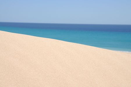 Dune on Canary Island Fuerteventura, Spainの写真素材