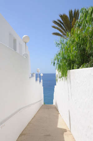 Path to the beach. Canary Island Fuerteventura, Spainの写真素材