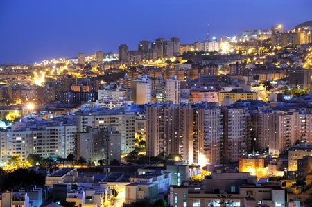Santa Cruz de Tenerife at dusk. Canary Islands, Spainの写真素材