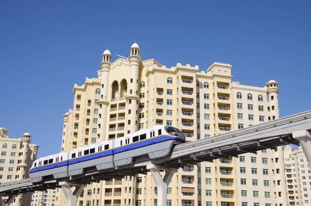 The Palm Jumeirah Monorail. Dubai United Arab Emiratesの写真素材
