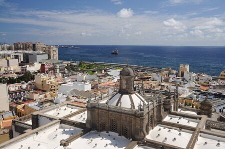 View over Las Palmas de Gran Canaria, Spainの写真素材