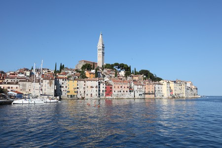 The old town of Rovinj, Croatiaの写真素材