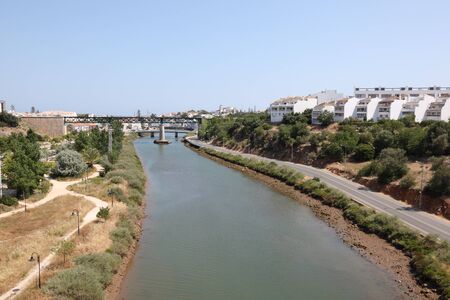 View over the river Gilao near Tavira, Algarve Portugalの写真素材