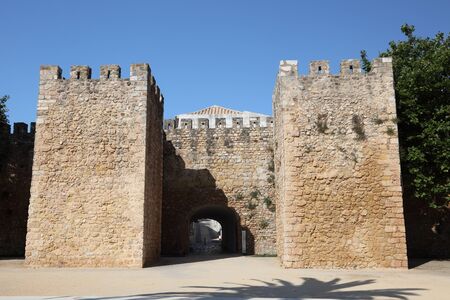 Gate to the old town of Lagos, Portugalの写真素材