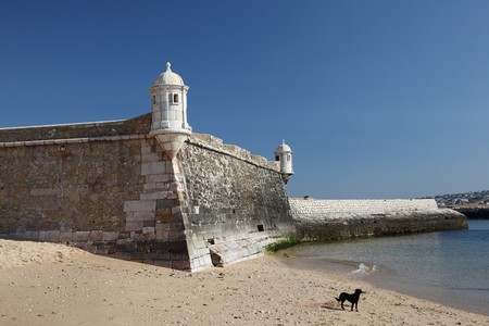 Ancient Fortress in Lagos, Algarve Portugalの写真素材