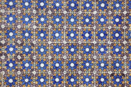 Traditional Portuguese mosaic - Azulejos - used for house decoration in Portugalの写真素材