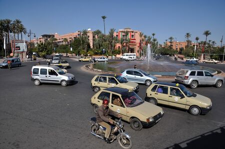 Street scene in Marrakesh, Morocco. Photo taken at 21th of November 2008のeditorial素材