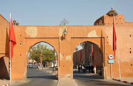 Bab el-Rob gate to the medina markets, Marrakesh, Morocco. Photo taken at 22th of November 2008のeditorial素材