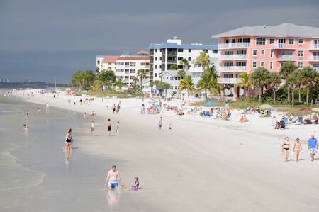 Beach in Naples, Florida USA. Photo taken at 22nd of November 2009のeditorial素材